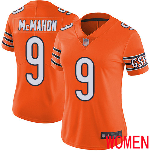 Chicago Bears Limited Orange Women Jim McMahon Alternate Jersey NFL Football #9 Vapor Untouchable->women nfl jersey->Women Jersey